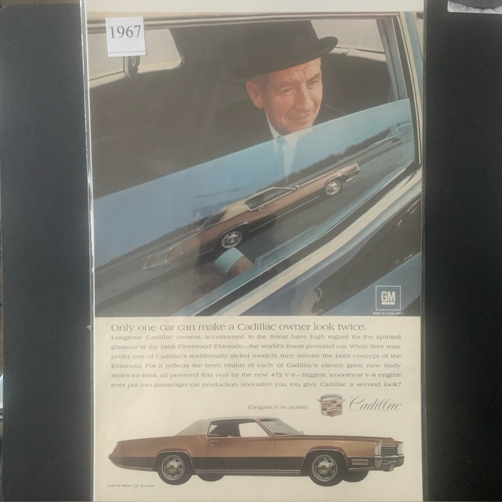 Vintage 1967 Cadillac Owner Looks Twice Ad Advertisement